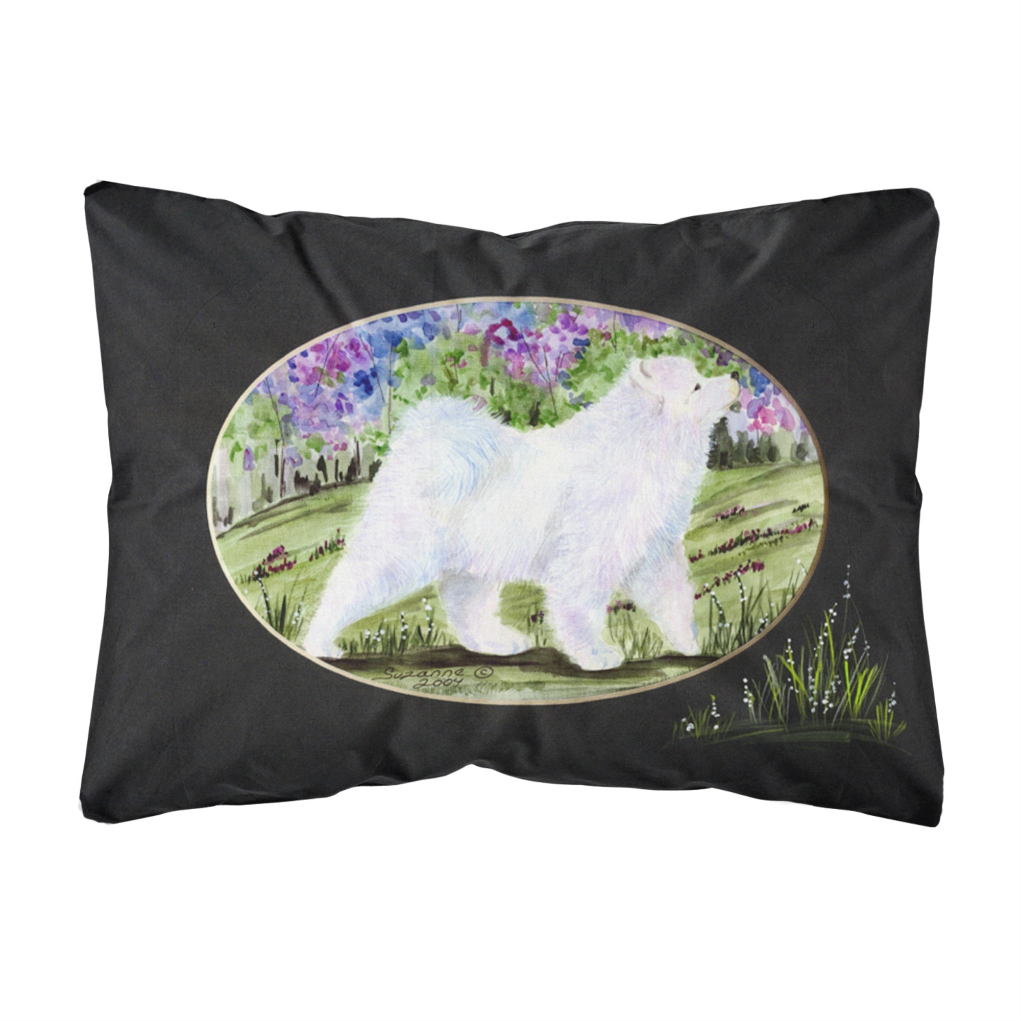 Samoyed Canvas Fabric Decorative Pillow